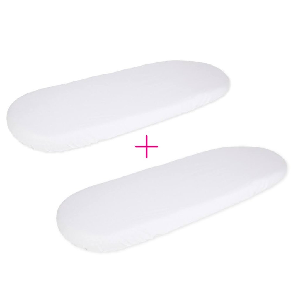 Set Kinderwagen Spannbettlaken wasserdicht atmungsaktiv - Weiß