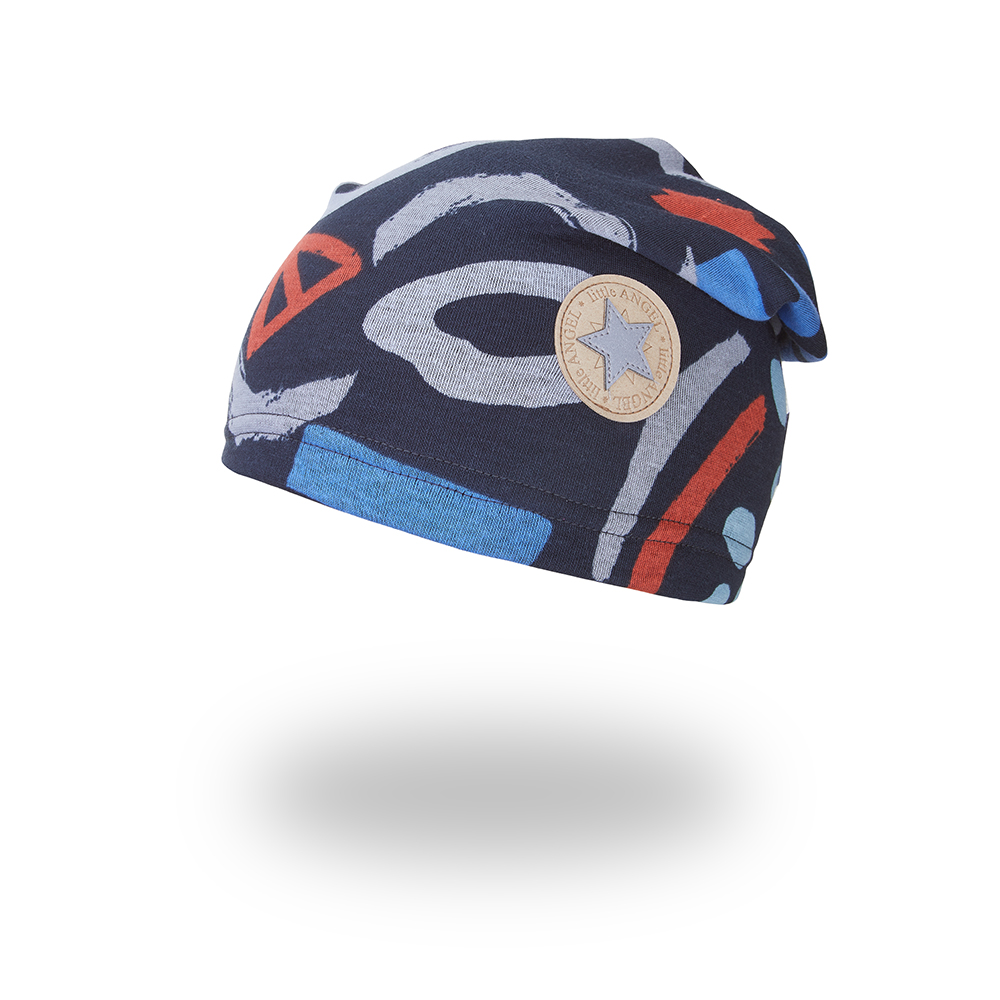 Leesett meleg sapka - fekete mintás 4 | 45-48 cm