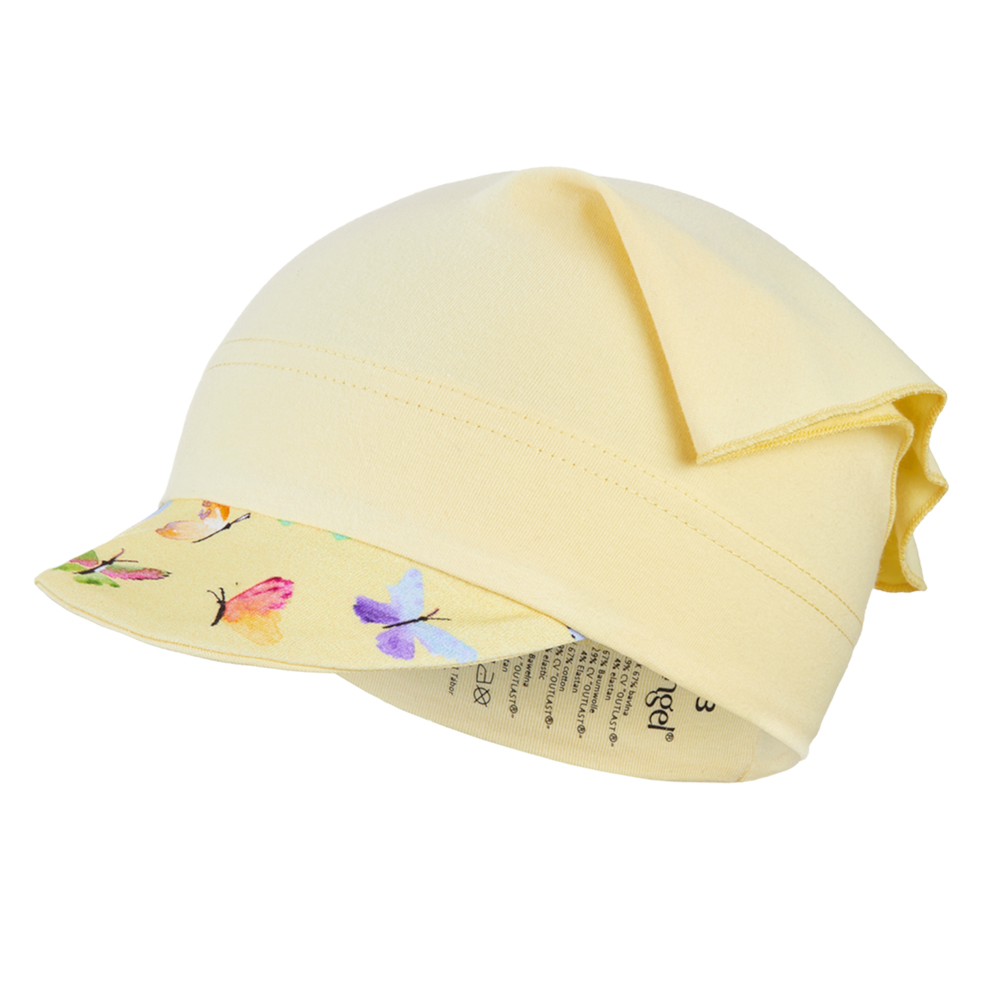 Vékony Outlast® sildes kendő - világossárga/pillangók 3 | 42-44 cm