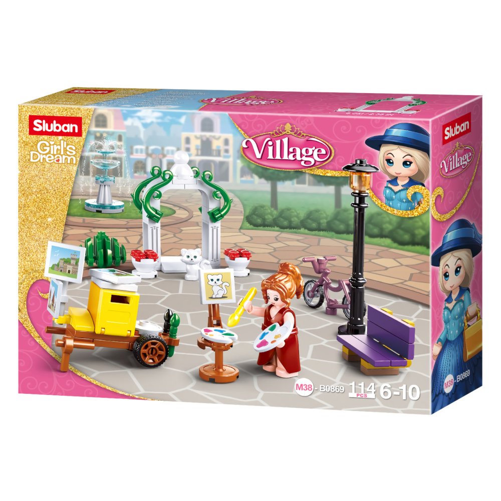 Sluban Girls Dream Village M38-B0869 Malířka v parku (obrázek 4)