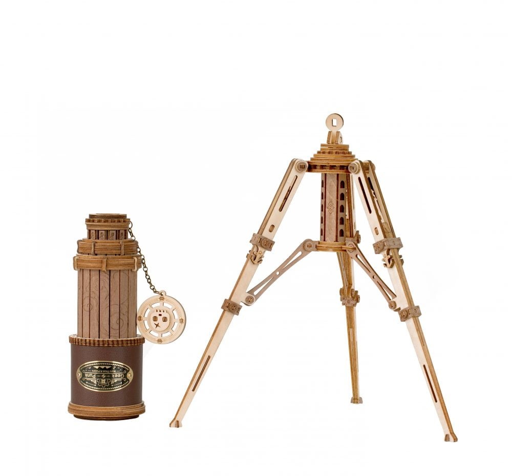 RoboTime 3D dřevěná mechanická skládačka Pirátský dalekohled (obrázek 6)