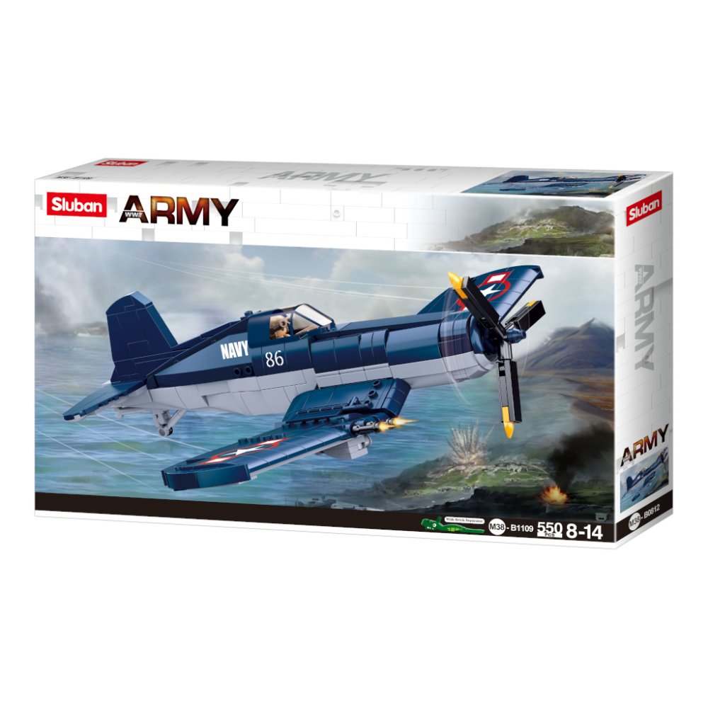 Sluban WWII M38-B1109 Americký stíhací letoun F4U Corsair (obrázek 4)