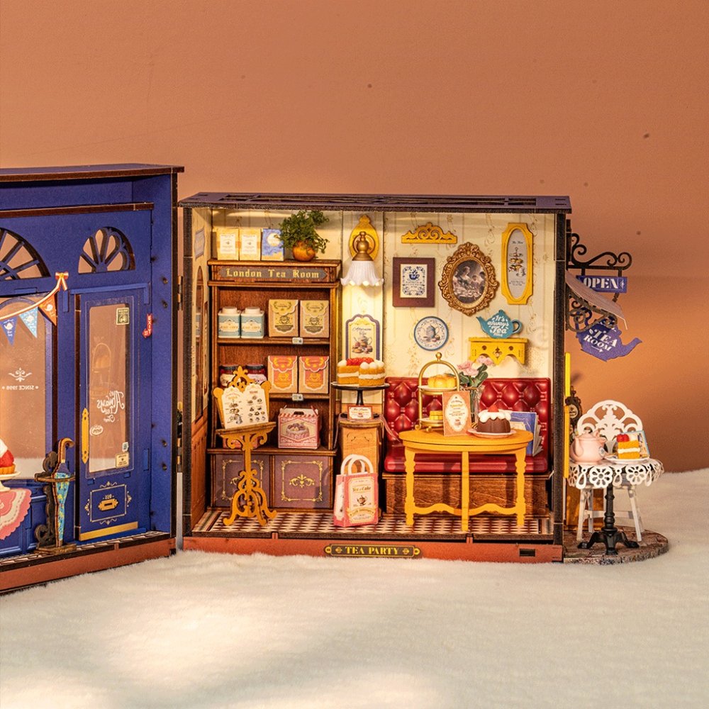 RoboTime 3D dřevěná skládačka Miniatura domečku Čajovna pro chvíle pohody (obrázek 8)