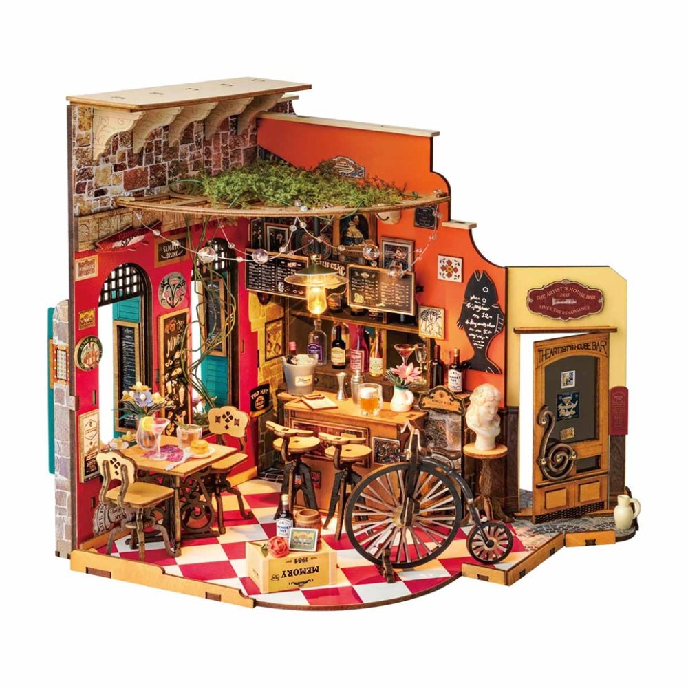 RoboTime 3D dřevěná skládačka Miniatura domečku Bar a bistro Cheers