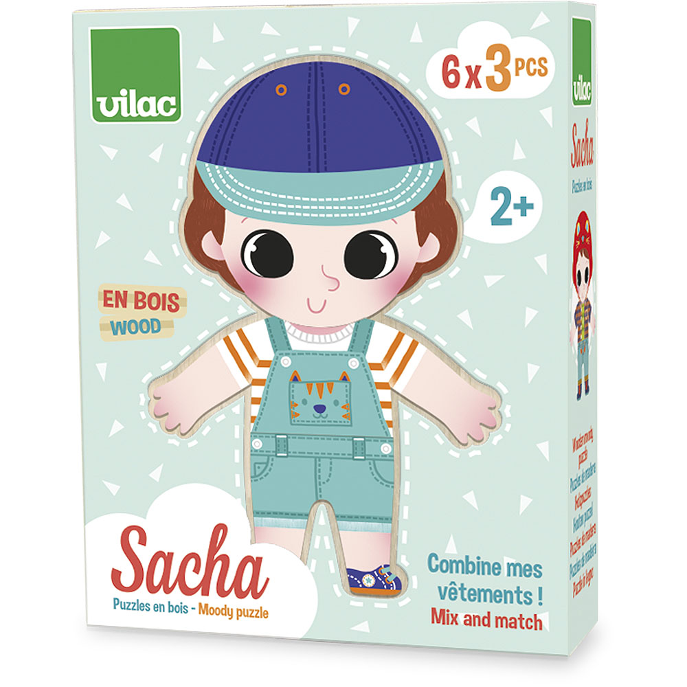 Vilac Oblékací puzzle Sacha (obrázek 3)