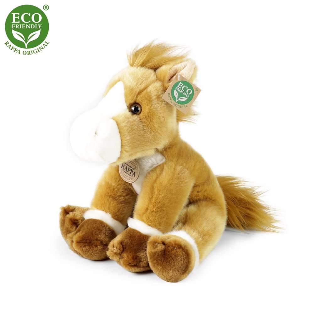 Rappa Plyšový kůň sedící 30 cm ECO-FRIENDLY