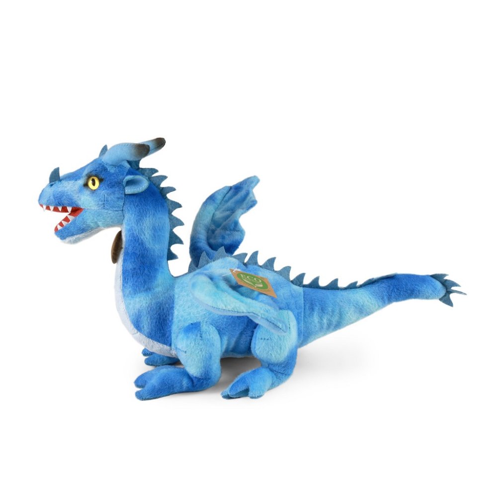 Rappa Plyšový drak 40 cm modrý ECO-FRIENDLY (obrázek 4)