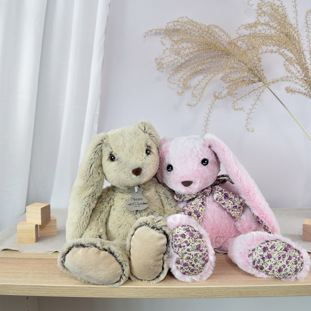 Doudou Histoire d´Ours Plyšový kamarád béžový králíček 40 cm (obrázek 3)
