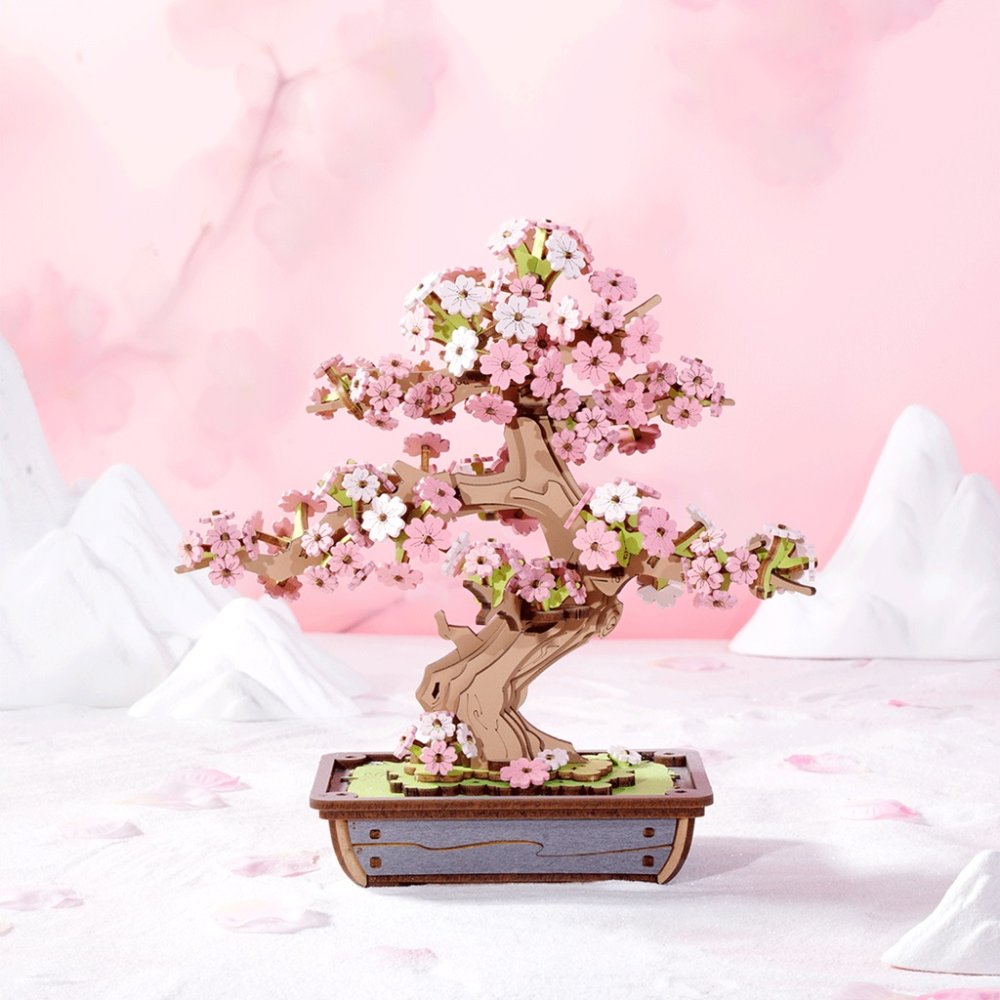 RoboTime 3D dřevěná skládačka Bonsaj sakura (obrázek 5)