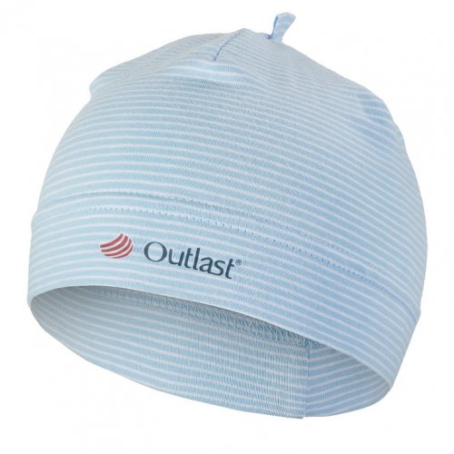 Cienka czapeczka Outlast® - paski niebiesko-białe