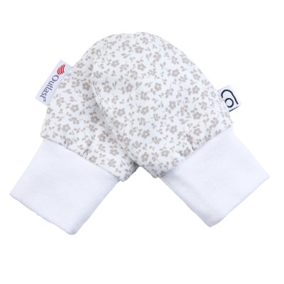 Conjunto para recém-nascido Outlast® - flores brancas castanho claro/latte