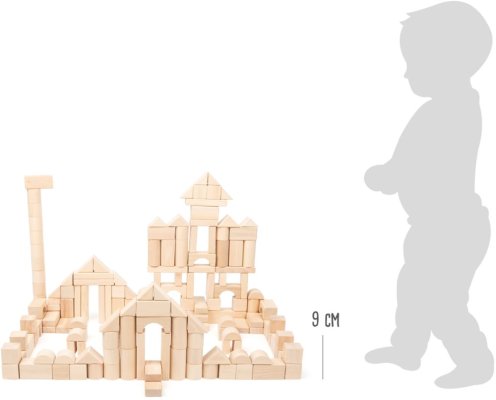 small foot Blocs de construction en bois 200 pièces naturel