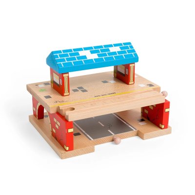 Bigjigs Rail Bahnhof über der Straße