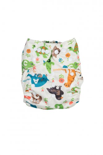 Bamboo Size-Adjustable Cloth Nappy - Playful Animals