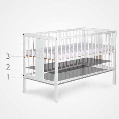 KLUPS Cuna NEL Cloud 120x60 cm blanco