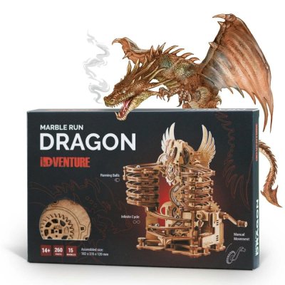 iDventure Drewniany Model 3D Tor Kulkowy Smok