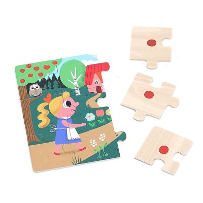 Vilac Holzpuzzle Goldlöckchen 4 in 1