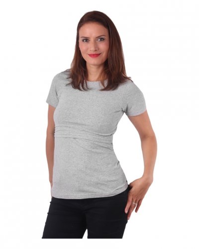 Amning T-shirt Lena, kortärmad - grå