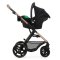 KINDERKRAFT Carrinho de Bebé Combinado Moov 2 3 em 1 Sand Beige - Rodas de Espuma