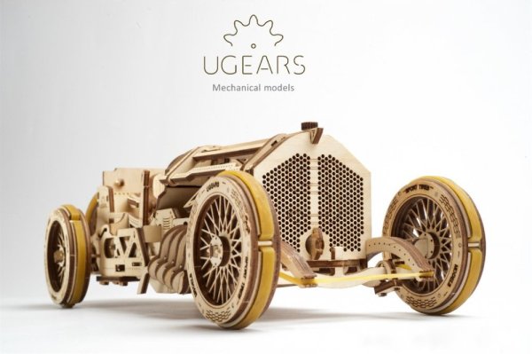 Ugears Drewniane Mechaniczne Puzzle 3D U9 Auto (Grand Prix)