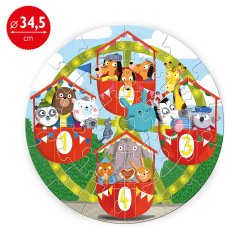 Magellan Okrągłe puzzle Zwierzątka na diabelskim młynie