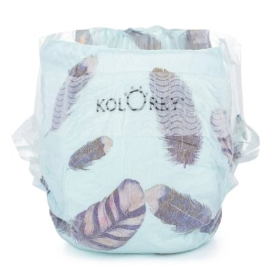KOLORKY DAY Windeln Einweg Öko, Federn XL (12-16 kg) 17 Stk