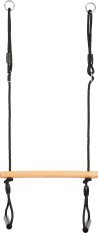 small foot Trapeziumschommel met gymnastiekringen Black Line