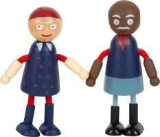 small foot Dřevěné postavičky rodina s invalidním vozíkem
