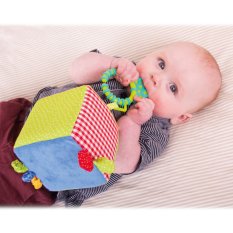Bigjigs Baby Textilní aktivní kostka