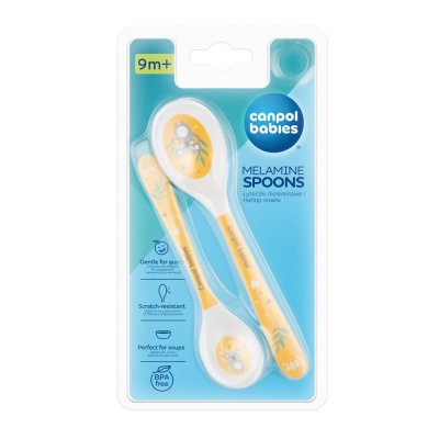 CANPOL BABIES Melamine spoons Exotic animals 2 pcs yellow