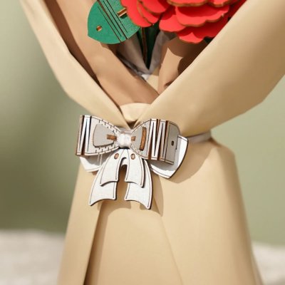 Puzzle 3D en bois RoboTime - Bouquet de fleurs