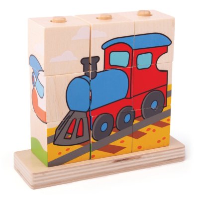 Bigjigs Baby Stapelwürfel Transportmittel