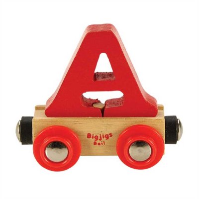 Bigjigs Rail Waggon für Holzeisenbahn - Buchstabe A