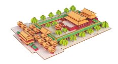 Woodcraft Puzzle 3D de Madera Templo de Confucio