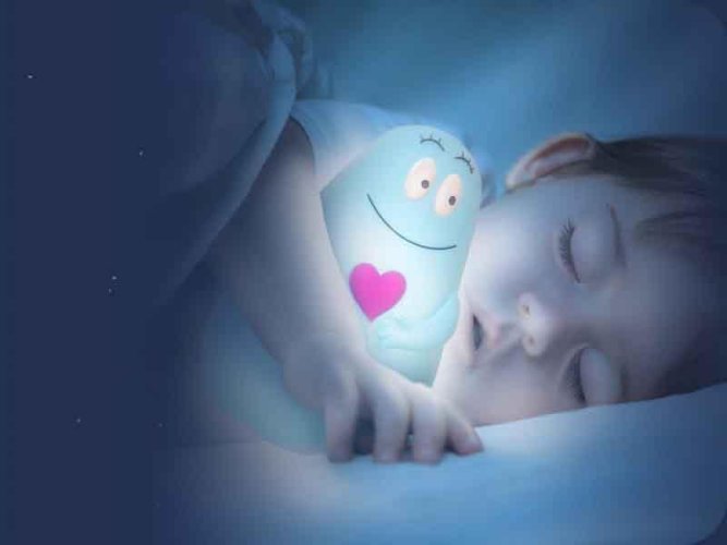 PABOBO Światło na zasypianie Lumilove Barbapapa świecący przyjaciel Niebieski