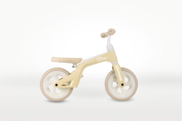 QPLAY Bicicleta de Equilíbrio Tech Cream, idade 2-4 anos, até 30 kg