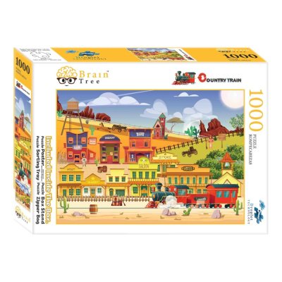 Puzzle Brain Tree Trenul Western cu 1000 de piese