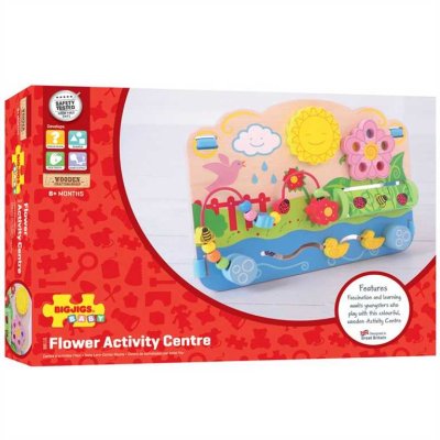 Bigjigs Baby Placă motrică din lemn cu flori