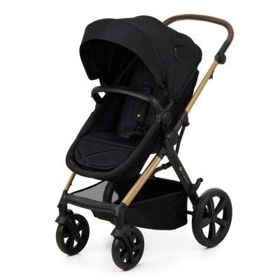 KINDERKRAFT Kombikinderwagen Moov 2 3in1 Pure Black - Schaumstoffräder