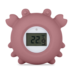 PETITE&MARS Silikon Digitales Badethermometer Crab Caleb Dusty Rose 0m+