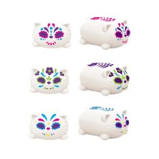 Schylling NeeDoh Squeeze Sugar Skull cat glow in the dark