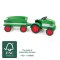small foot Houten tractor met aanhanger groen