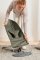 BABYBJÖRN Babywippe Bliss Dark Green Woven Petal, dunkelgraues Gestell