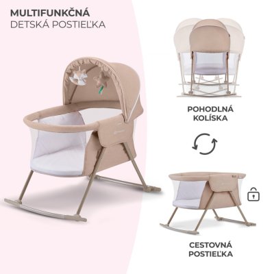 KINDERKRAFT Lit bébé 3 en 1 Lovi Beige