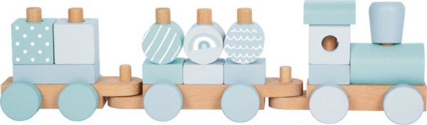 small foot Stapeltrein Hout blauw