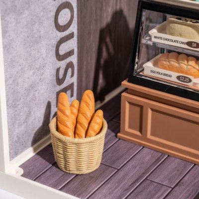 Puzzle 3D en bois RoboTime Miniature de maison de poupée Boulangerie Golden Wheat
