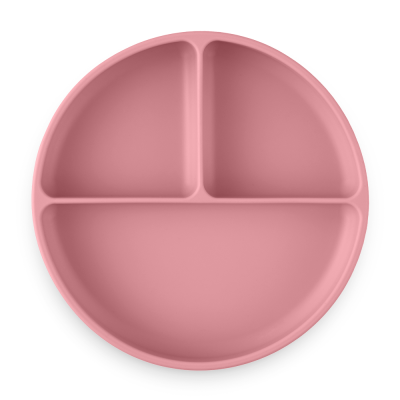 PETITE&MARS Talířek silikonový dělící kulatý Take&Match Dusty Rose 6m+