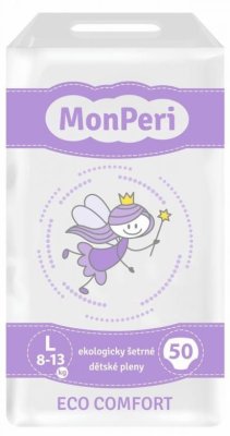 Jednorazowe pieluszki MONPERI Eco Comfort L (8-13 kg) 50 szt