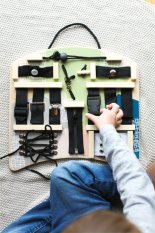 small foot Motor Skills Board with Connecting and Tying Elements