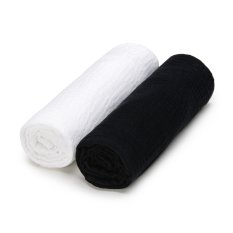 T-TOMI BIO Muslin pelene 65x65 cm, 2 kom, Black + White